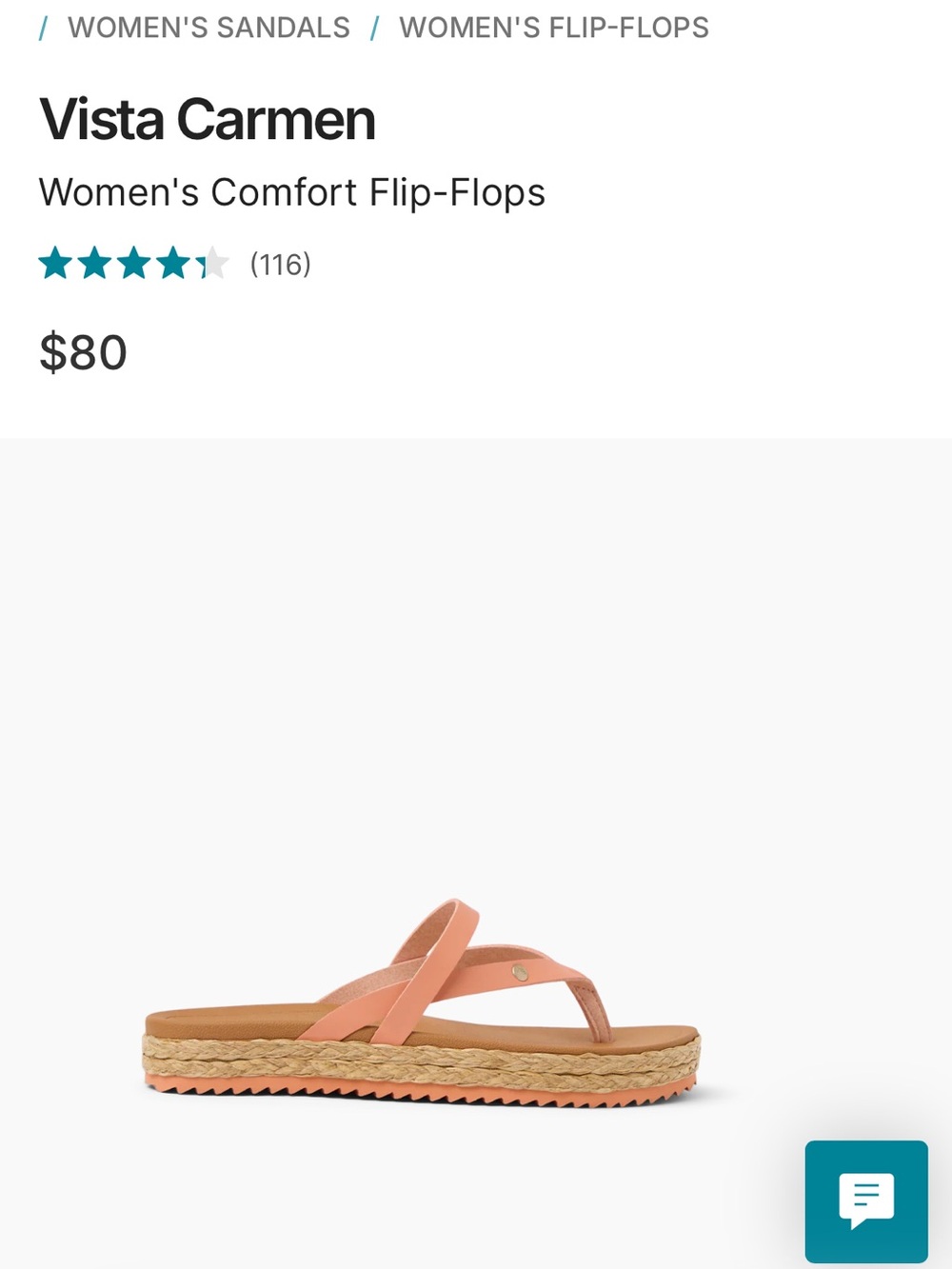 Reef Vista Carmen Sandals - Like New! - Picture 5 of 5